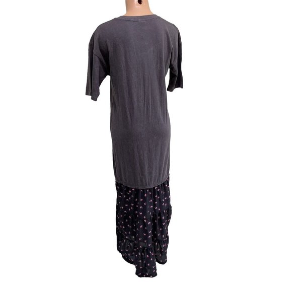 NWT ASOS Distressed T-Shirt Maxi Dress Womens sz 6 Cotton Knit Floral Stretch - Picture 3 of 12